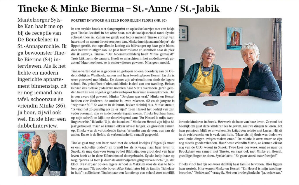 Tineke Hoekstra en Minke Hoekstra-Meijer